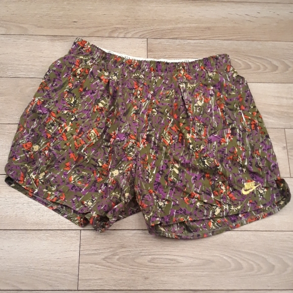 NIKE Vintage Nylon Retro 90's Abstract‎ Sz M Mens Shorts Trunks RARE